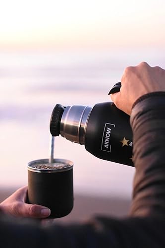 Miniatura 8 de Thermo Argentino Copa del Mundo Botella de acero inoxidable con Bandera Argentina 1LT (negro)