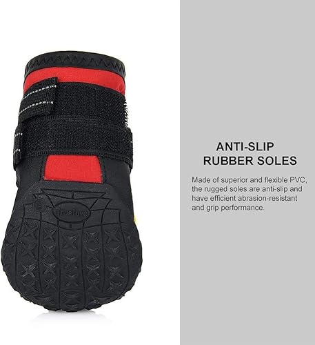Miniatura 9 de TRUE LOVE Zapatos para perros Botas de lluvia antideslizantes impermeables con reflectante TLS3961