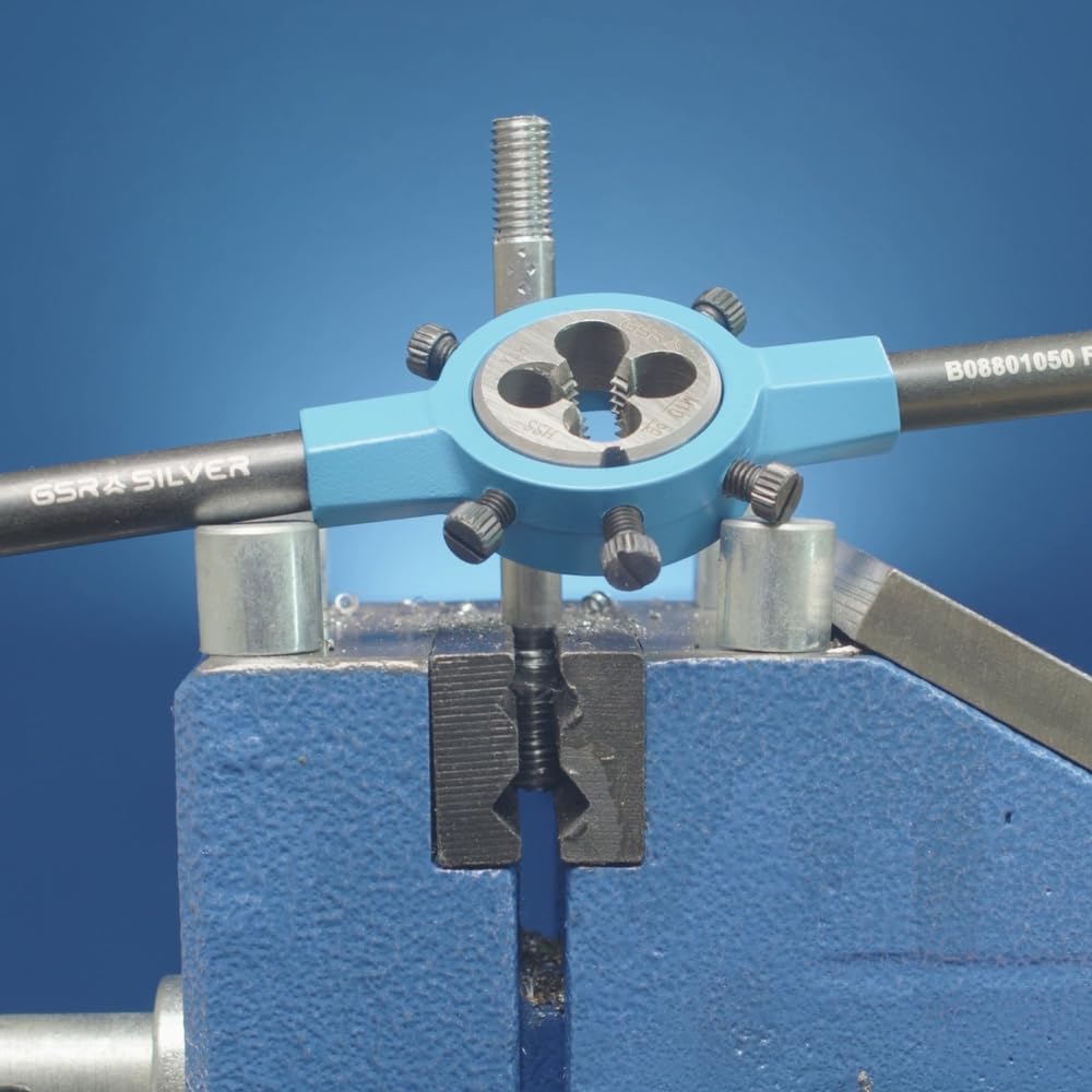 GSR 54 Piece Die Set for Precise Internal and External Threads HSS M3-M12 with Hand Augers, Guides, Twist Drills for Core Holes, Blades, Tools — view 7