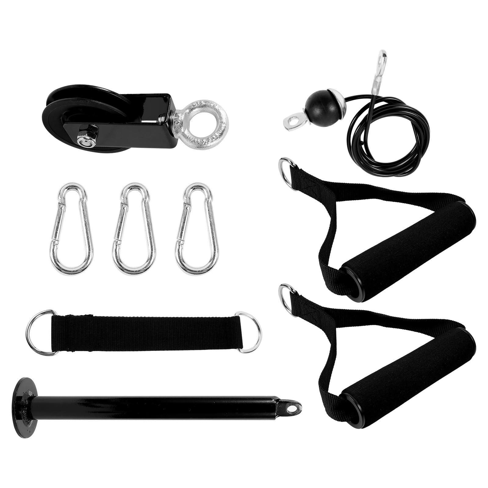 Cabilock Sistema de Polea para Gimnasio en Casa, Kit Metálico Negro