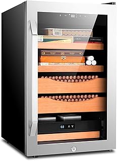 Cigar Humidor, Cigar Humidor, Cigar Humidors Electric- Cigar Cabinet, Desktop Humidifier Storage Box Cedar Lined Cigar Box Set, 5 Drawers Cabinet Humidor Case Holds 400 Cigars Hello