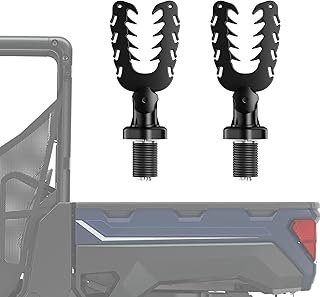 KEMIMOTO UTV Tool Holder Rack, Tie Down Anchor Compatible with Polaris Ranger General, Tool Holder Rack with Rubber Snubbers for Added Security