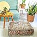 Mandala Life ART Fodera per Cuscino da Pavimento Quadrato Bohémien - 60x20 cm - 100% Cotone - Custodia Pouf per Pouf per Soggiorno, Camera da Letto, Patio e Altro