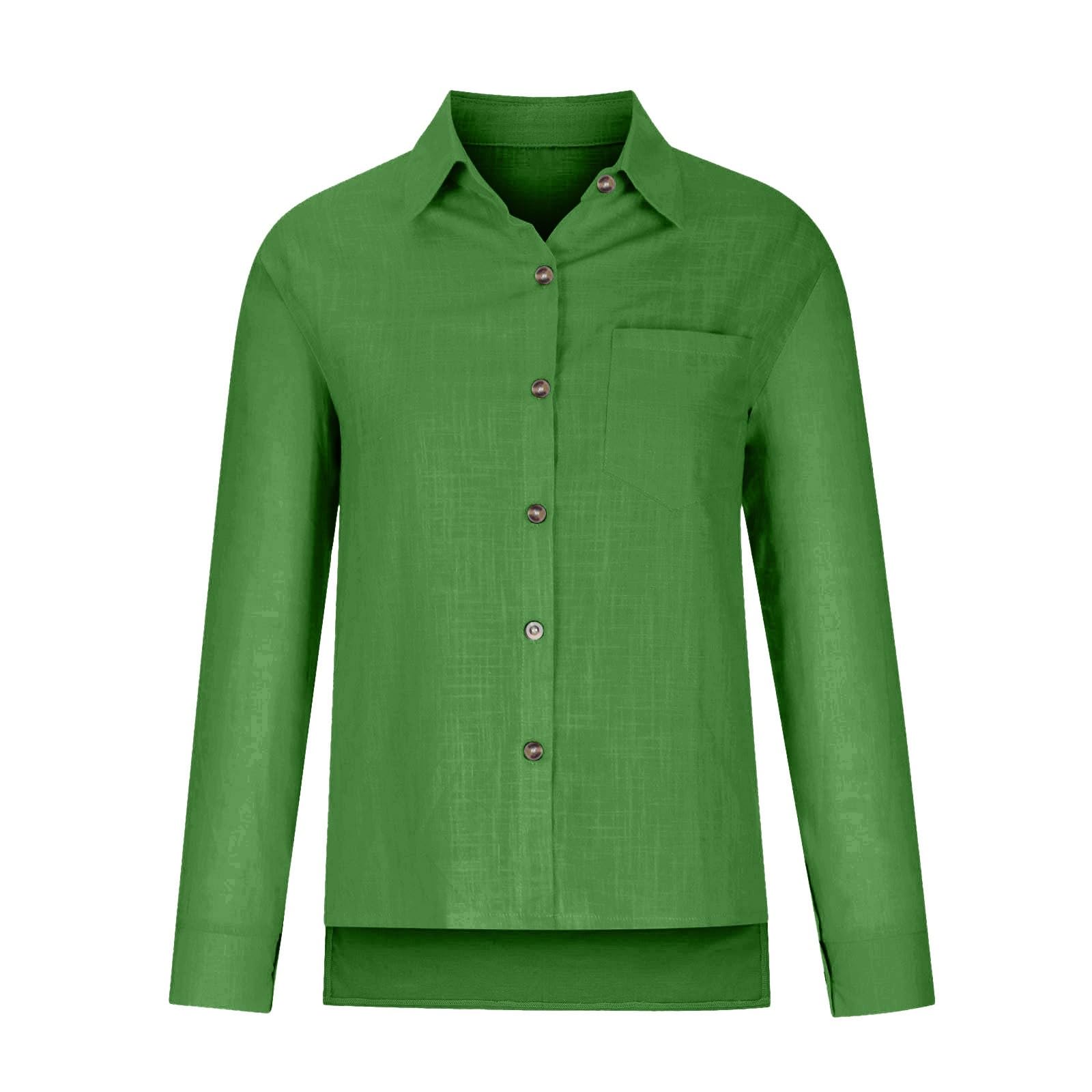 Camicia a maniche lunghe in lino da donna alla moda 2026 con risvolto button down colletto casual garza abbigliamento estivo spacco laterale camicetta in mussola oversize spiaggia tinta unita cotone