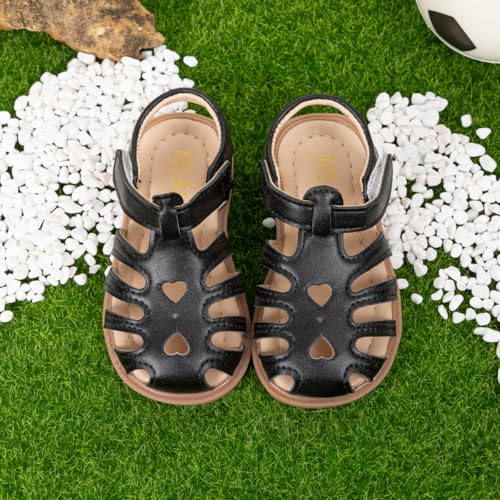 Image of Meckior Toddler Girls Sandals for Little Girls Wedding Dress Sandals Open Toe Non-Slip Summer Beach Pool Shoes (Toddler /Little Kid)