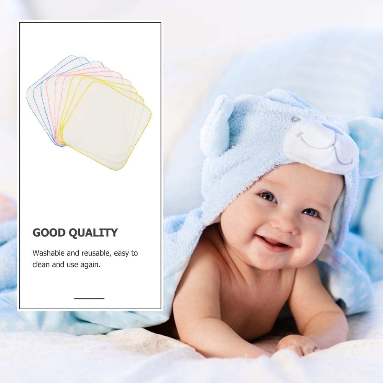 9Pcs Muslin Burp Cloths for Boy Girl Absorbent Cotton Gauze Washcloths with Soft Towels for Drool and Spills Gentle Newborn Sensitive Skin