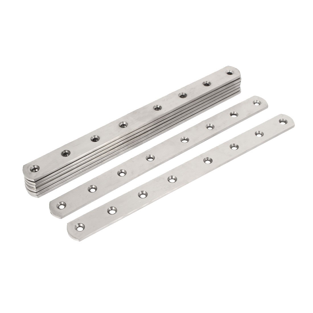 Uxcell Sourcingmap 8Pcs Flat Repair Plate Metal Straight Corner 300 X 25 X 4Mm Brackets Flat Fixing Mending Brace Plates