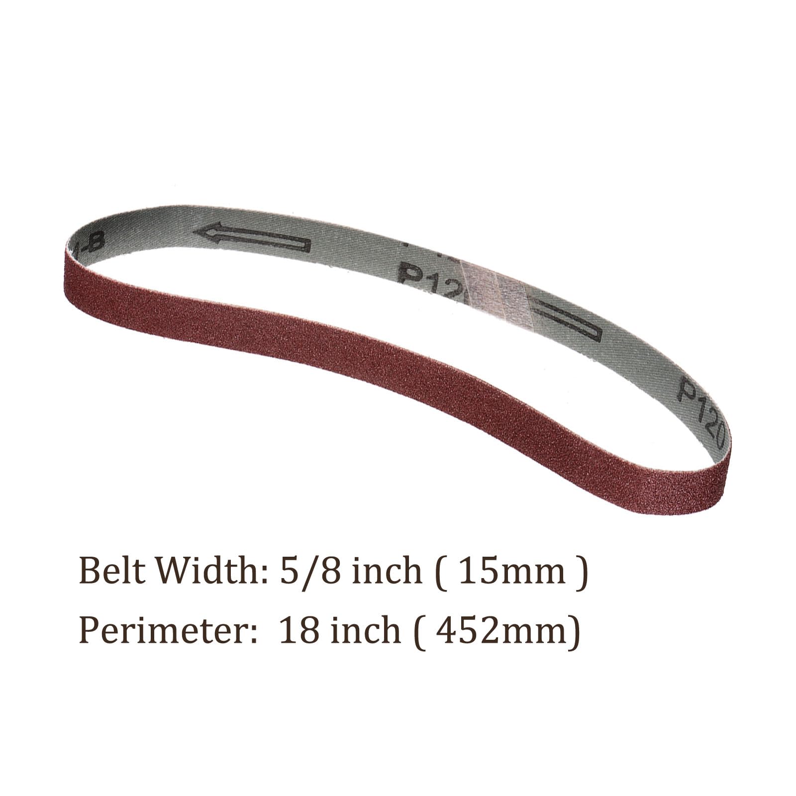 Kozelo 12-Pack Sanding Belts - 13mm X 452mm (1/2" X 18"), 240 Grit, Aluminum Oxide For Wood & Metal