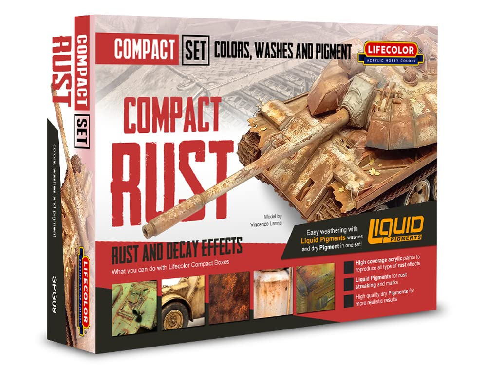 LifeColor Compact Rust & Decay Effects Acrylic Paint Set (6x22ml) SPG09