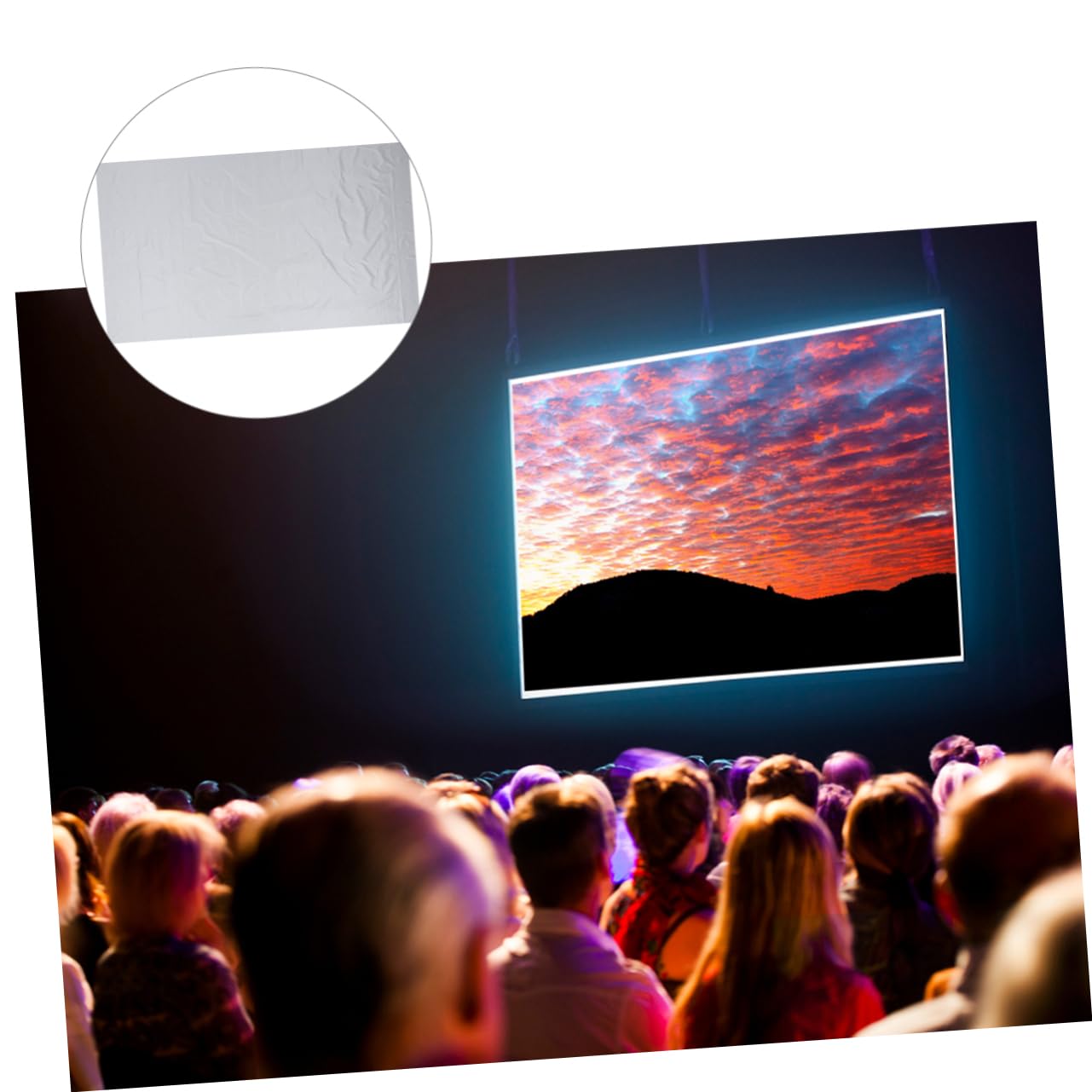 NUOBESTY Schermo di Proiezione Pieghevole 100" 16:9 per Proiettore Domestico, Telo da Parete per Cinema Portatile Bordi Rinforzati, Facile da Installare per Home Theater, Uffici, Scuole