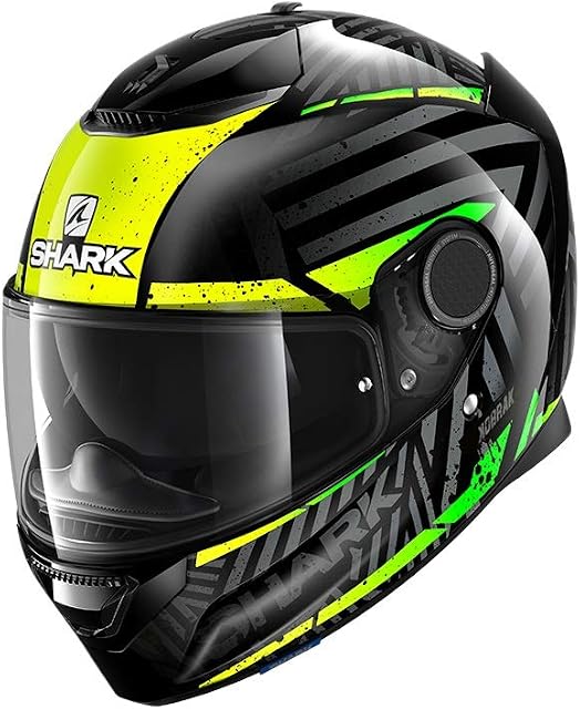 Shark Kask motocyklowy SPARTAN 1.2 KOBRAK KYG, czarny/żółty, rozmiar XS