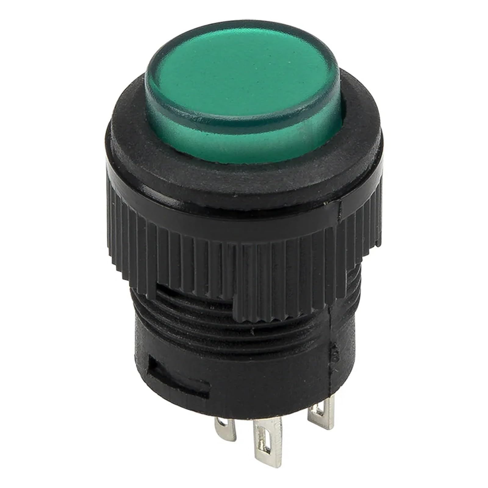 JNURGWLYH 100pcs / lot R16-503BD 16mm Reset - Off Round Push Button Switch pushbutton with 3V Light(Vert)