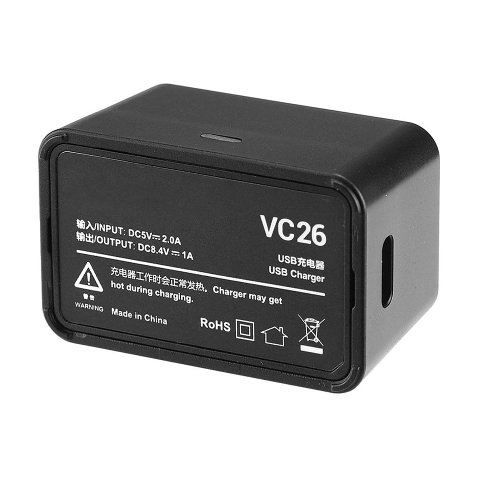 Adaptador de batería portátil VC26 USB cargador redondo unidades de flash para fotografía WB100 VB26 V1N V1F V1O V1P V1S V1C VB26A V860III V850III Fotografía BATTERAL CHOLGER