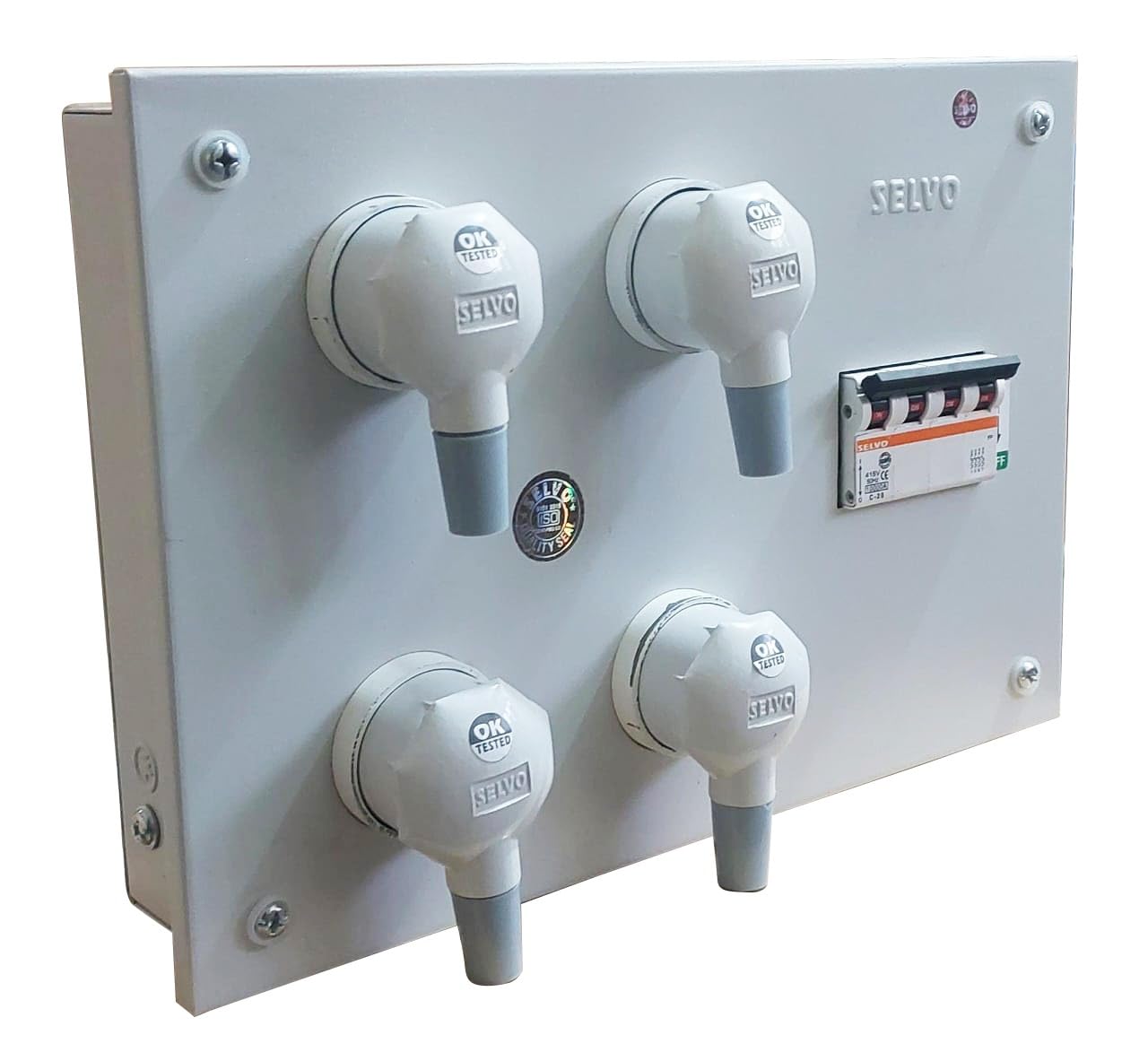 SELVO 20A 4 WAY (TPN) METAL CLAD PLUG & SOCKET DISTRIBUTION BOARD (Fitted with 20A single pole MCB's)-image-25
