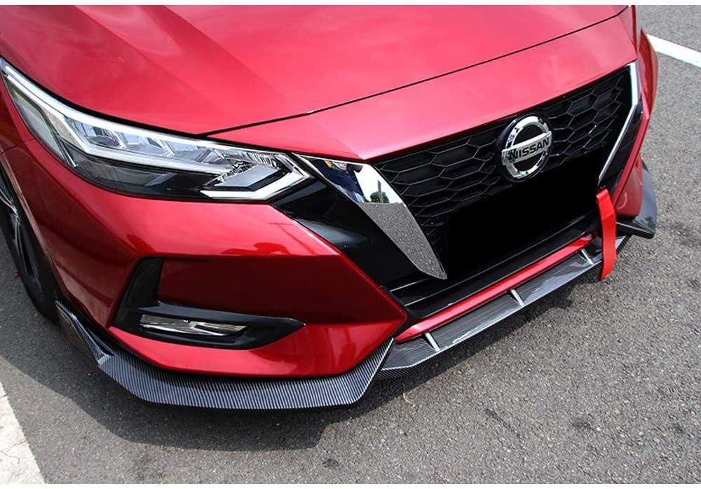 PU/682/PCF Carbon Fiber Print Front Bumper Body Kit Lip 3PCS Compaitble with 2020&Up Sentra