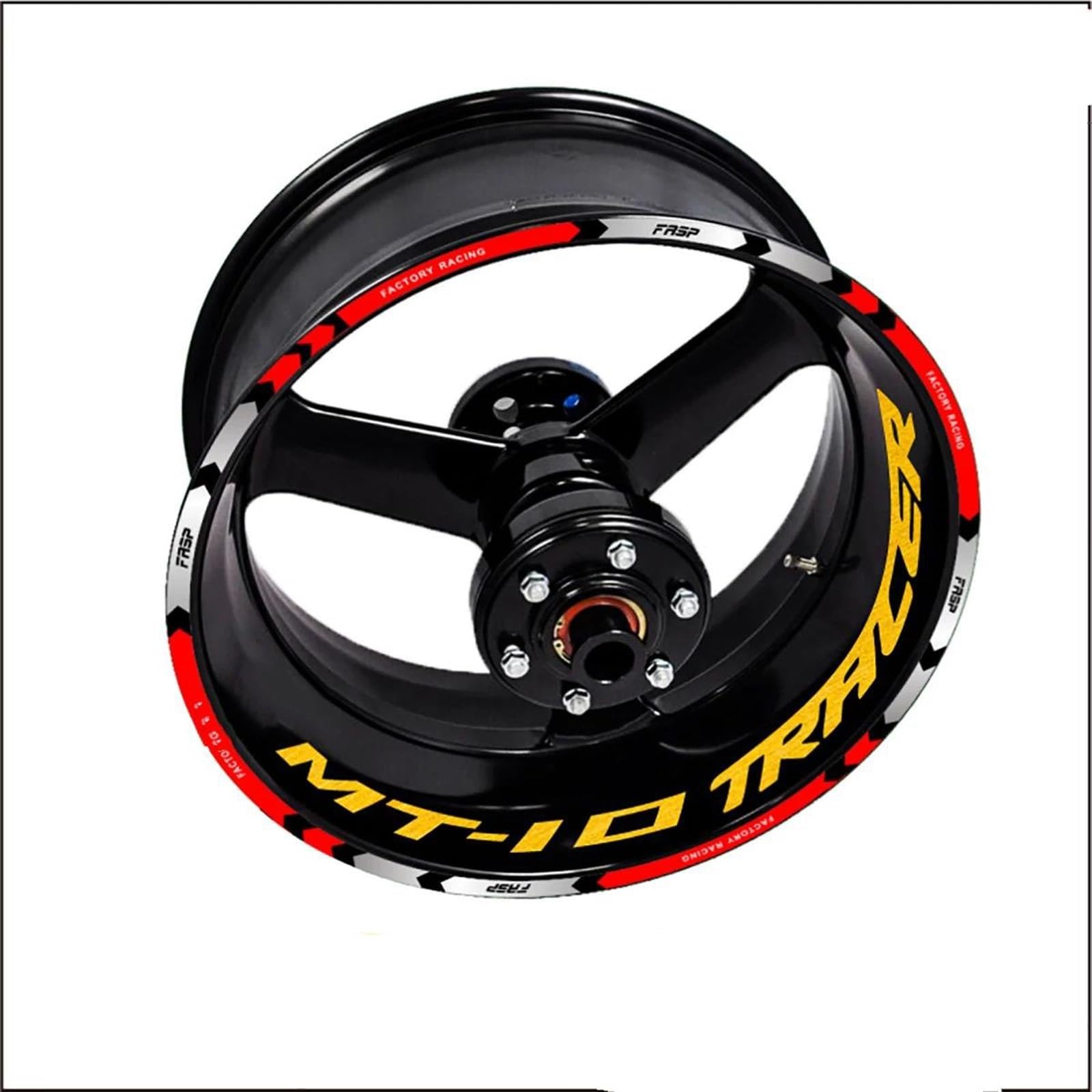 Stickers Motorcycle Wheel Stickers Reflective Decals Rims for Yamaha Mt10 Mt 10 Mt-10(Style 3)