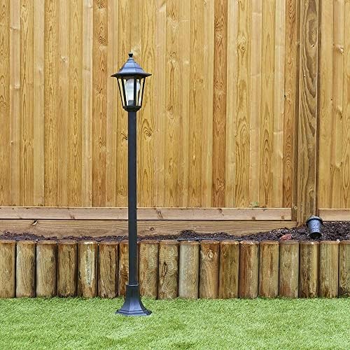 MiniSun Traditional Victorian Style 1.2m Black IP44 Outdoor Garden Lamp Post Bollard Light