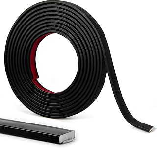 LONGKING 10 ft Peel and Stick Trim, Molding Trim for Walls, Edges, Borders, Backsplash Tile Edge, Flexible and Self Adhesive Trim, Black
