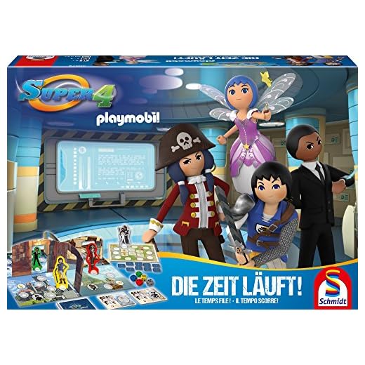 Playmobil - Super 4, Die Zeit läuft - Brettspiel für 1 bis 4 Spieler ab 6 Jahren
