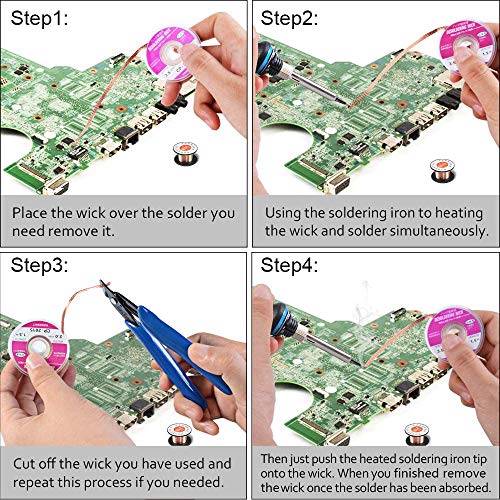 Soldering Iron Kit Electronics, 21-in-1, 60W Adjustable Temperature Soldering Iron, 5pcs Soldering Iron Tips, Soldering Iron Stand, Desoldering Pump, Magnifier, Solder Wire, Tweezer, PU Carry Bag