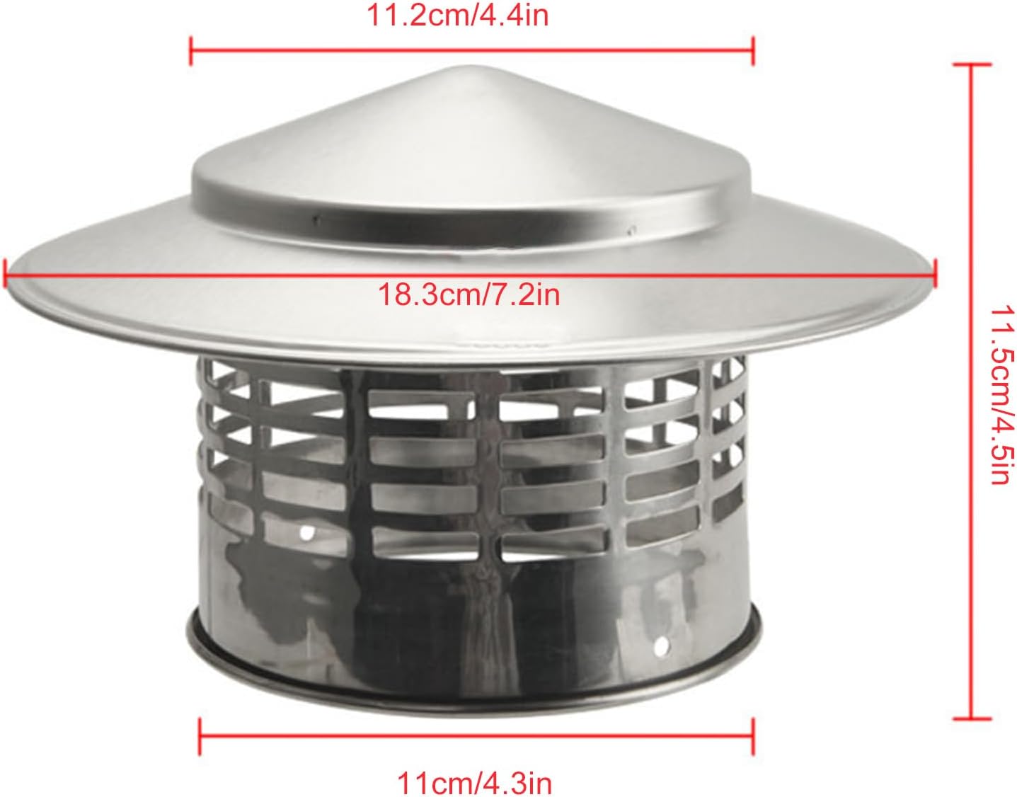 DIERI Tapa de chimenea, 2.953 in2.95 pulgadas, cubierta de techo de ...