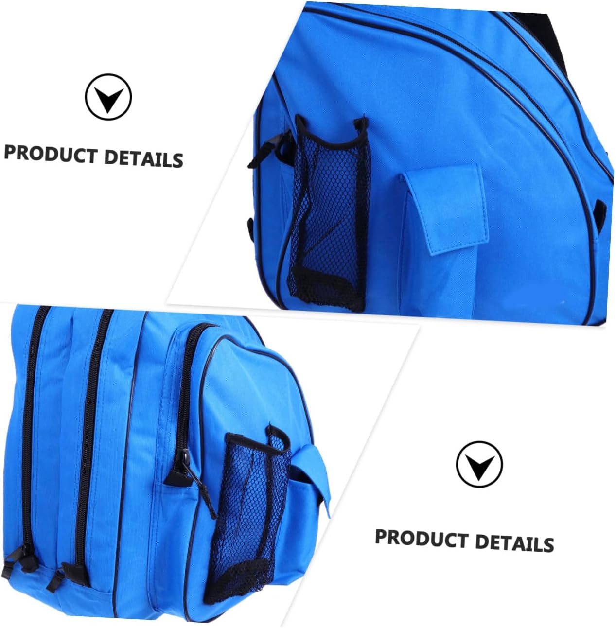 Happyyami Roller Skates Storage Pouch Portable Bag for Ice Inline Skates Figure Skating with Stain-resistant Black Material Protective Handbag for Youth and Adults