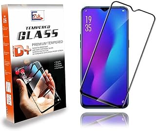 Premium Tempered Glass Screen Protector for Oppo F9 & F9 Pro [Easy Installation, 9H Scratch Resistance, Anti Bubble] - (Black)