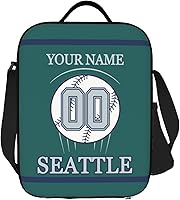 Vista 11 de Fiambrera personalizada con cualquier nombre y cualquier número, correa ajustable personalizada, bolsas de almuerzo con aislamiento deportivo