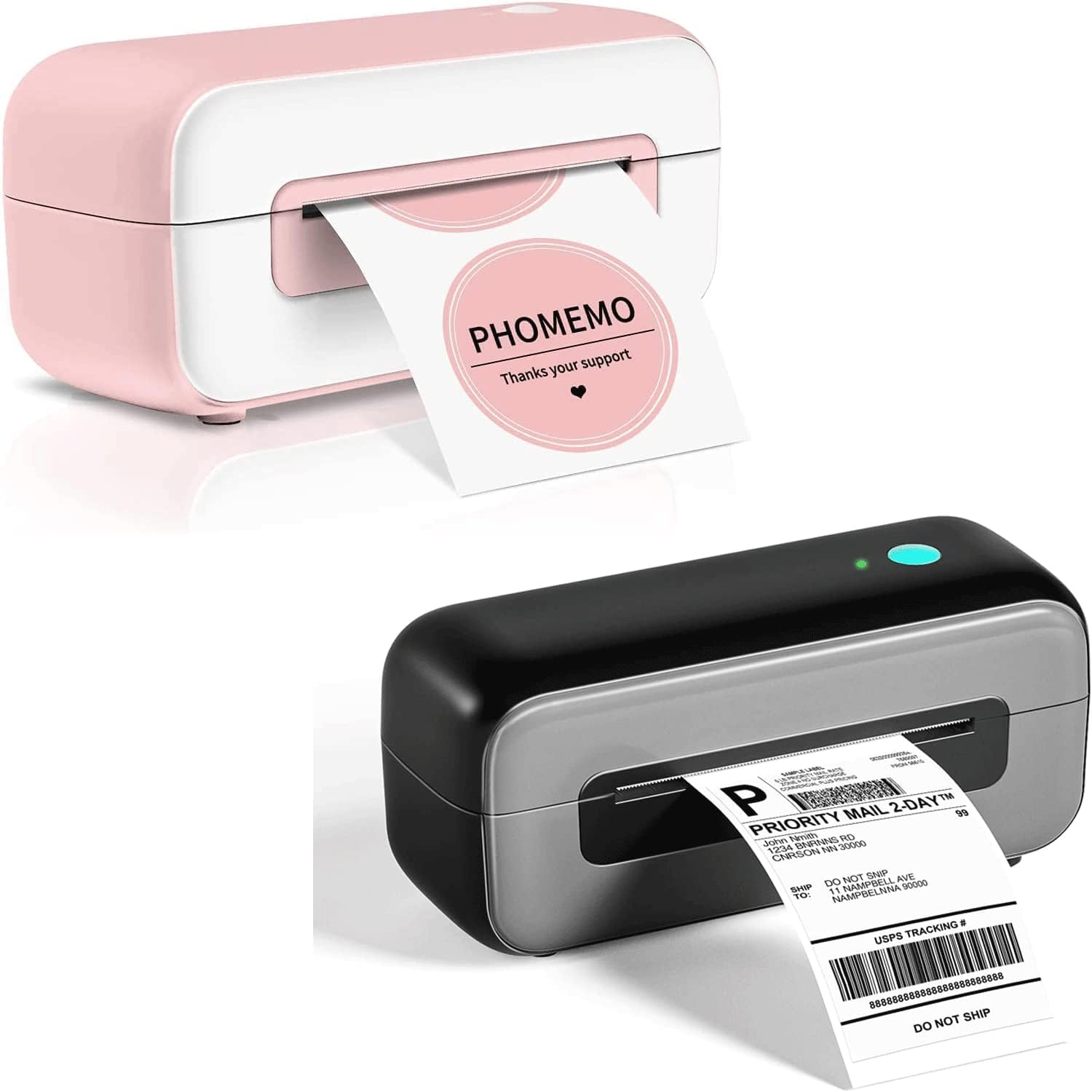 Phomemo 2 Packs B246D Shipping Label Printer, Thermal