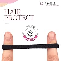 Vista 6 de Lazos suaves para el cabello, bandas elásticas de algodón sin costuras para mujeres y niñas, sin daños, coleteros pequeños para cabello grueso