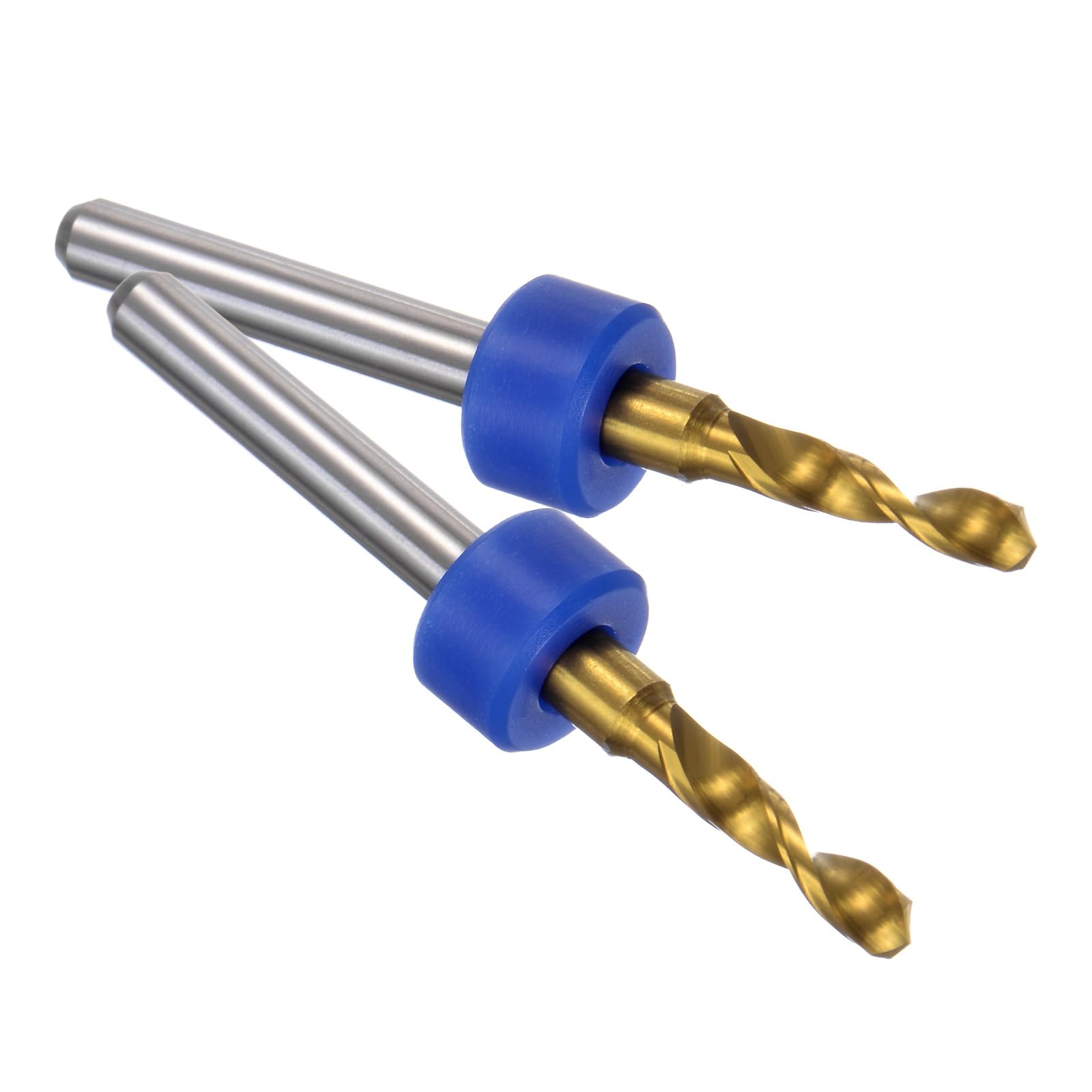 QUARKZMAN 10 Stück PCB-Bohrer 1/8" Schaft ⌀ 2,5 mm Titanbeschichtete Karbid-Mikro-Twist-Mini-Bohrer-Set Rotierendes Bohrwerkzeug für Leiterplatten-Schmuck CNC-Gravur