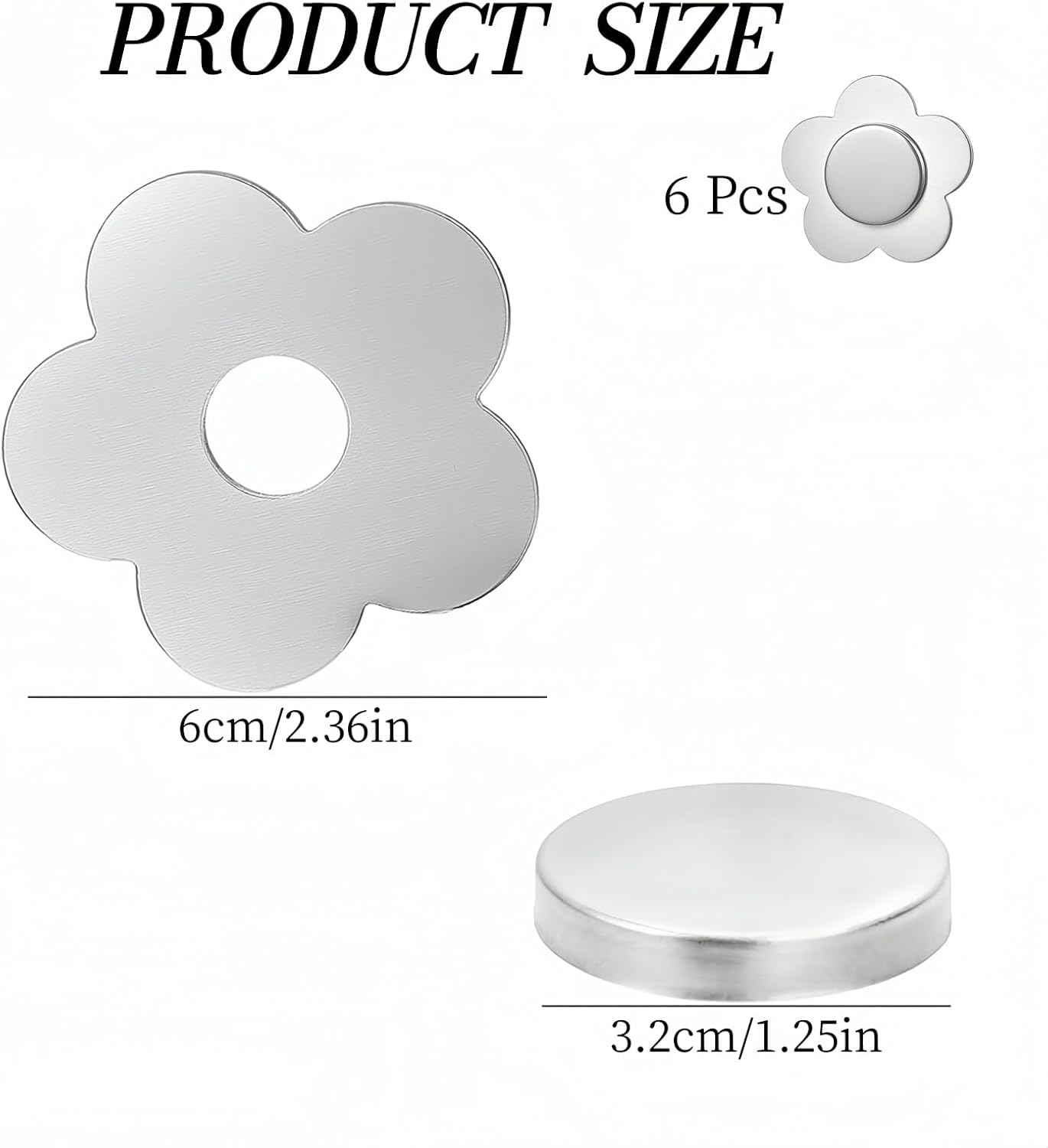 6Pcs Magnetic Weights,Stainless Steel Tablecloth Clips image 3