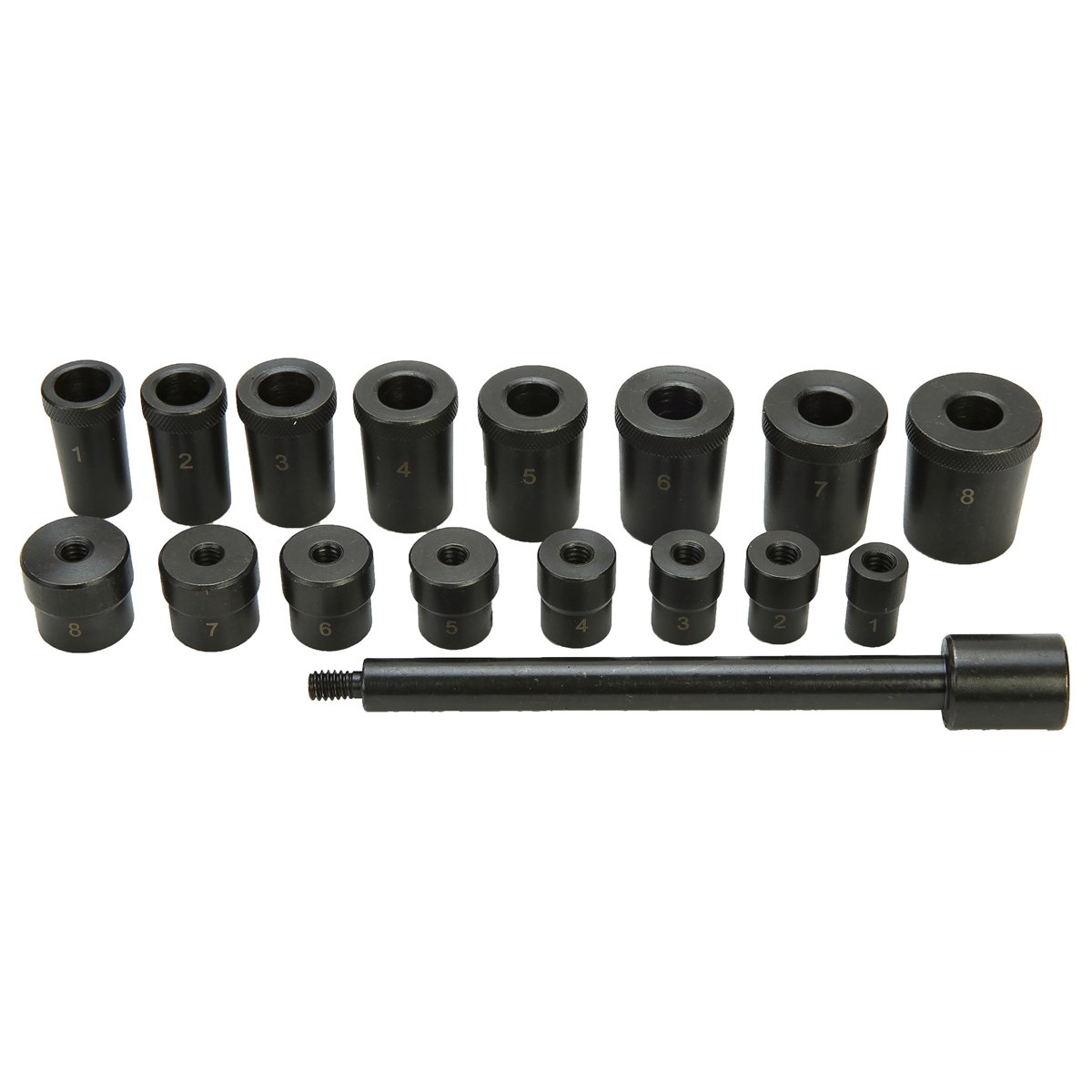 FreeTec 17 pièces Outil de centrage d'embrayage avec Bouton de Serrage dans la Valise Compatible avec VW Audi Ford Opel