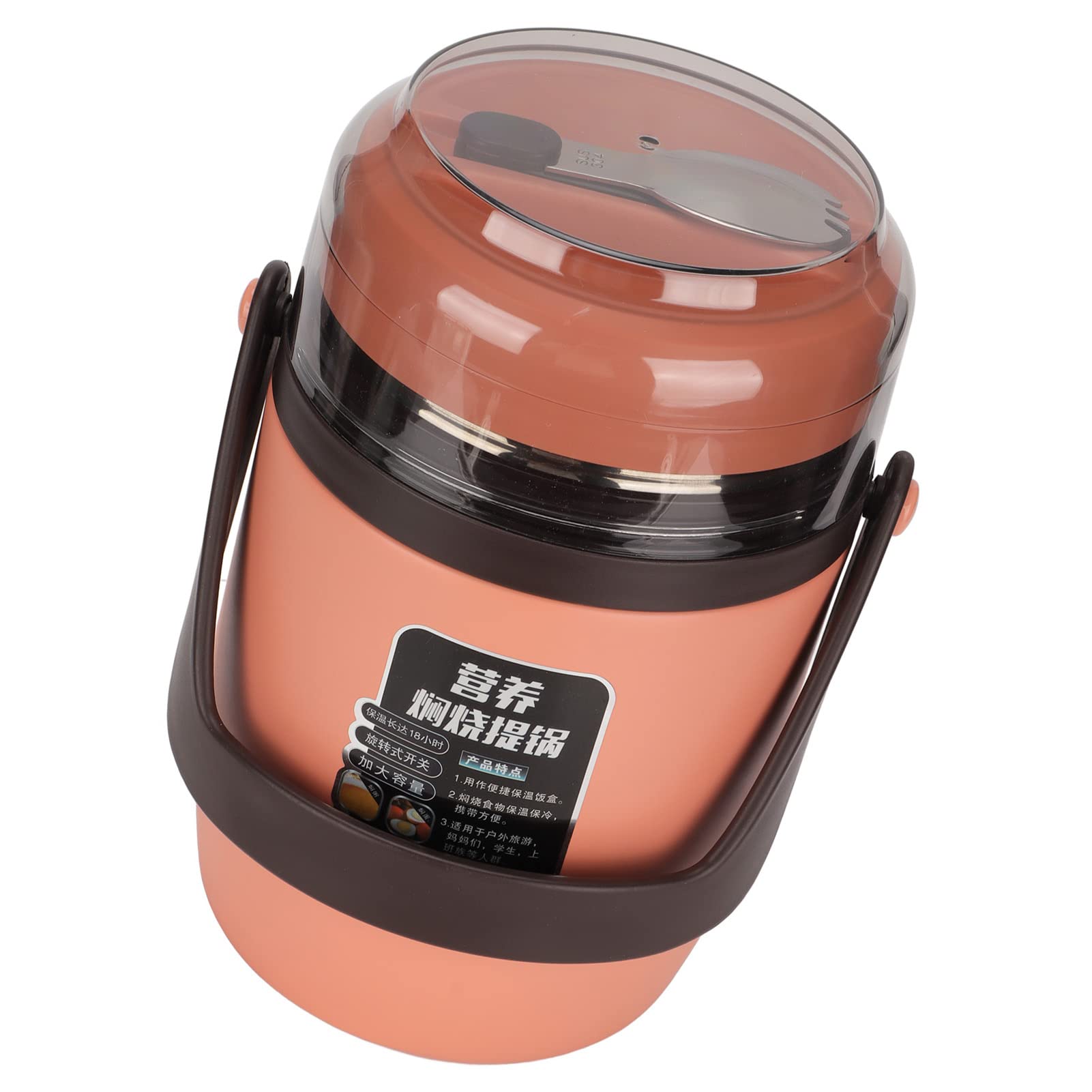 2 L, 3 Etagen, Isoliertes Lebensmittelglas, Vakuumisolierte Lunchbox, Thermo-Lebensmittelbehälter, Edelstahl, Suppe mit Guter Abdichtung für Schule, Reisen, Camping