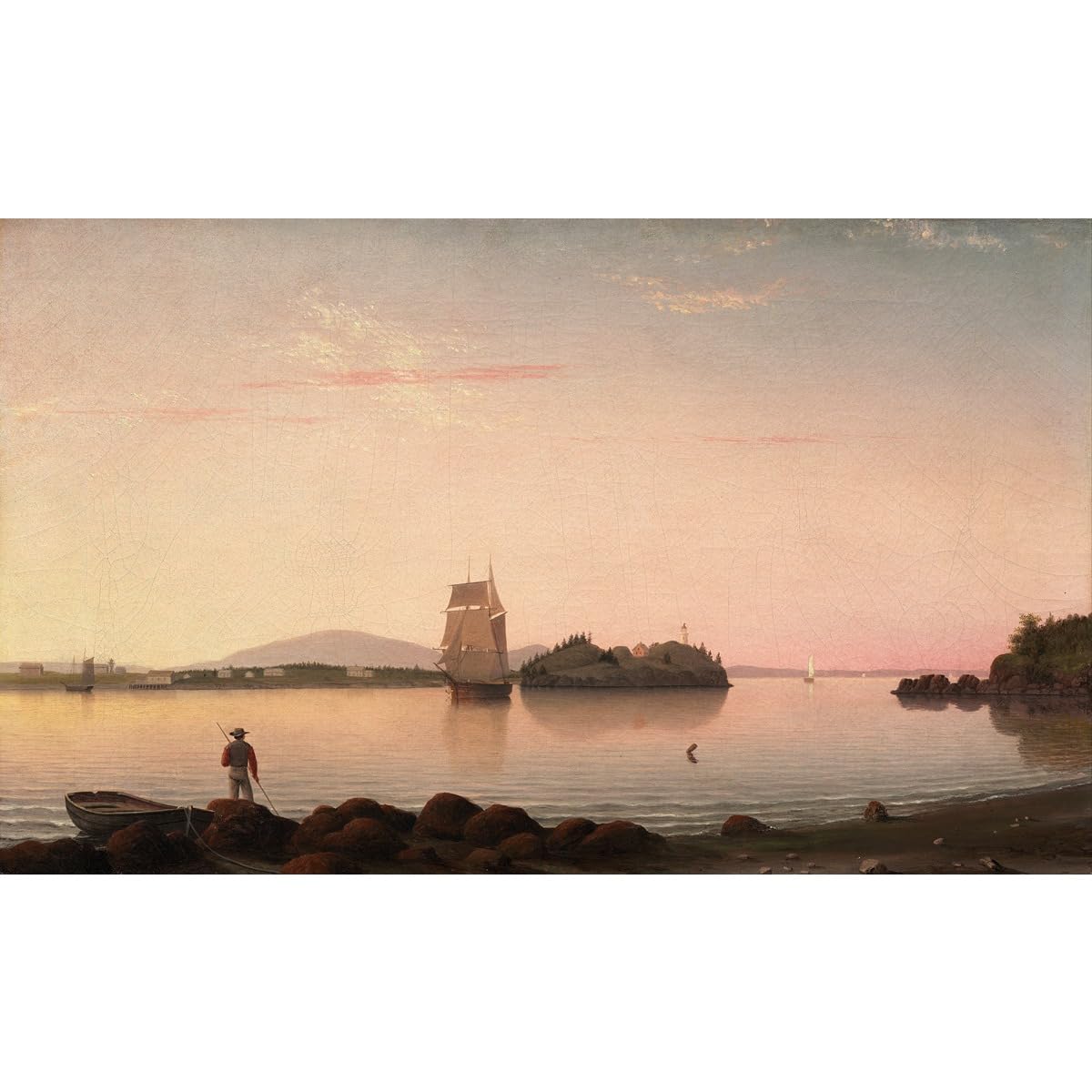 Impression sur toile Fitz Henry Lane : évadez-vous face à la sérénité de la mer du Maine