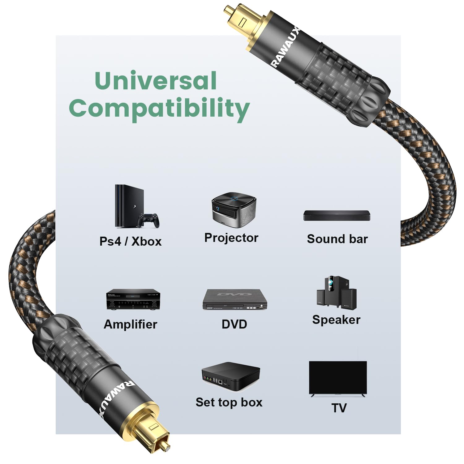 1 meter Nedis Premium Digitale Optische Toslink Audiokabel - Zwart - V