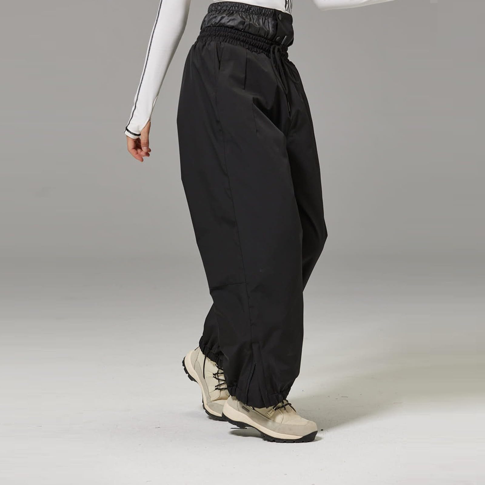 Pantalones de esquí para mujer, forrados con tirantes, térmicos, cálidos, para exteriores, impermeables, resistentes al viento, pantalones de snowboard, pantalones de invierno, cálidos