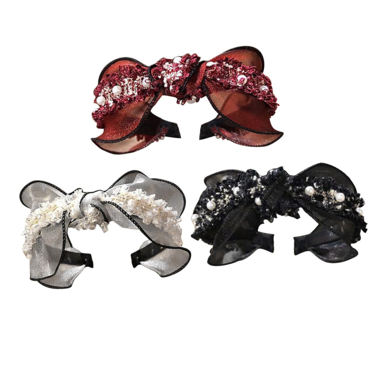 Didiseaon 9 Piezas Diadema De Cuentas Diadema Con Ancho Tocado Cosplay Ancha De Pelo Liso De Lazo De Pelo De Fiesta De Mujer Venda Flor Conciso Corea Del Sur