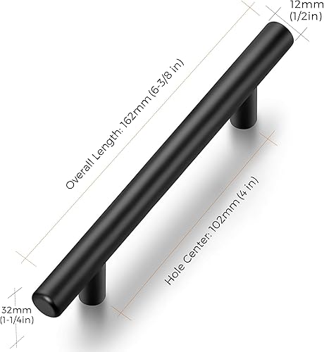 Vista 48 de Ravinte Paquete de 20 tiradores de gabinete negros de 3-3/4 pulgadas, manijas de gabinete de cocina color negro mate, tiradores de cajones modernos