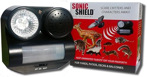 Bird B Gone MMSS-GRDD Sonic Shield Repelente de sonido y luz