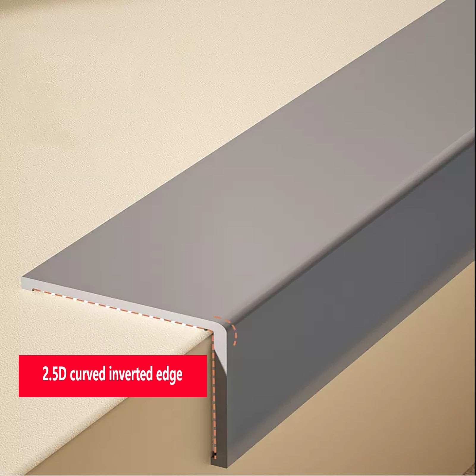 Protezioni angolari, Paraspigoli autoadesivi for pareti da 1/1,2/1,5/1,8 m, for la Protezione e Decorazione dei Bordi delle(1m,W 2CM)