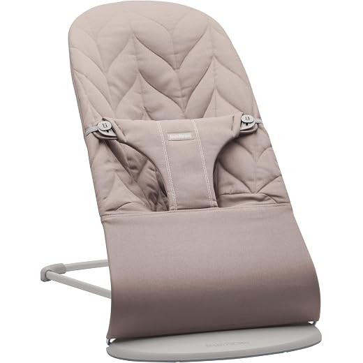 BabyBjörn Babywipstoel Bliss, geweven, bloemblad stiksel, zandgrijs