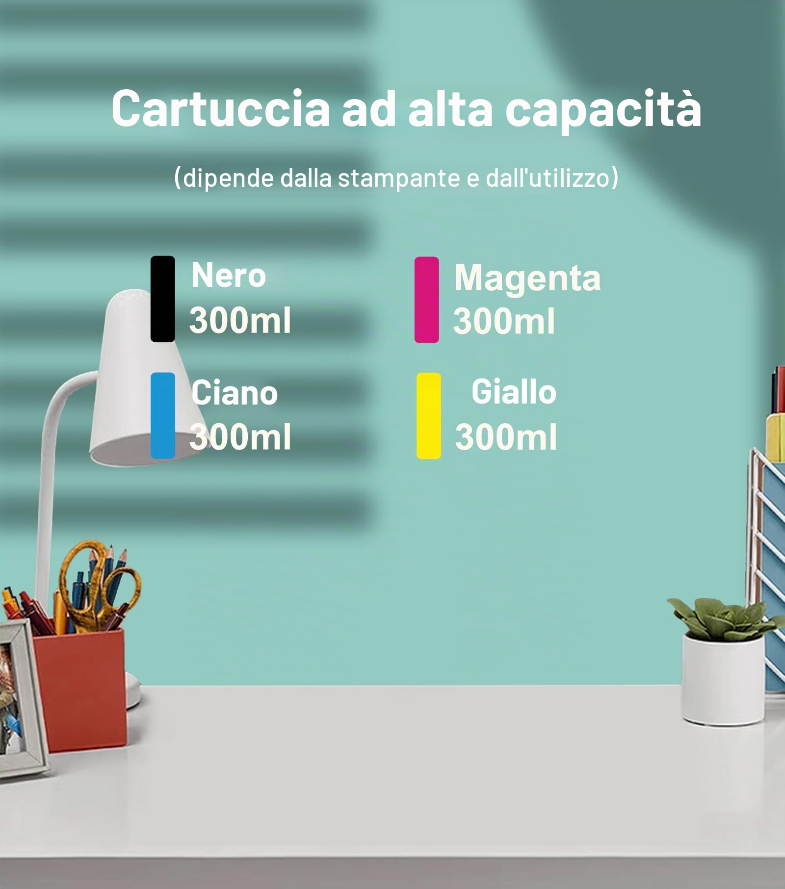Cartuccia d'inchiostro 728 300ML compatibile con HP DesignJet T730 e T830 e testina di stampa HP 729 DesignJet (4-Pack)