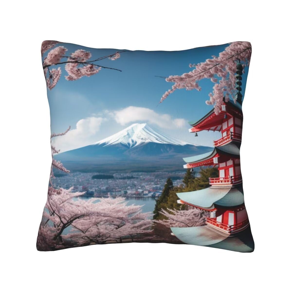 Taie d'oreiller doux pour coussin velours 45x45 cm style japonais salon
