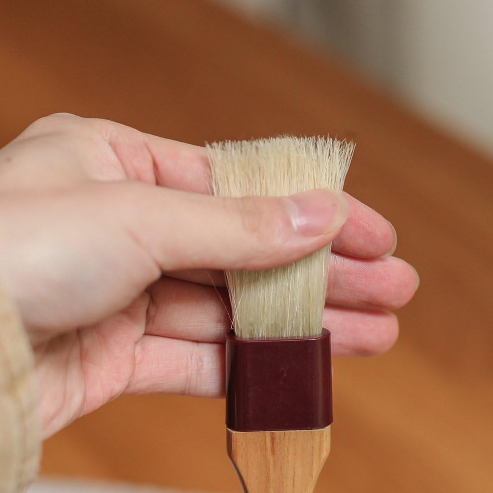 Pastry Brush Natural Bristle Wooden, MSART Basting/Food Brush, with Beech Wood Handle and Rope Hook, Great for Butter, Cookies, Oil, Bread, Frosting. Easy to Clean (1 inch): Home & Kitchen