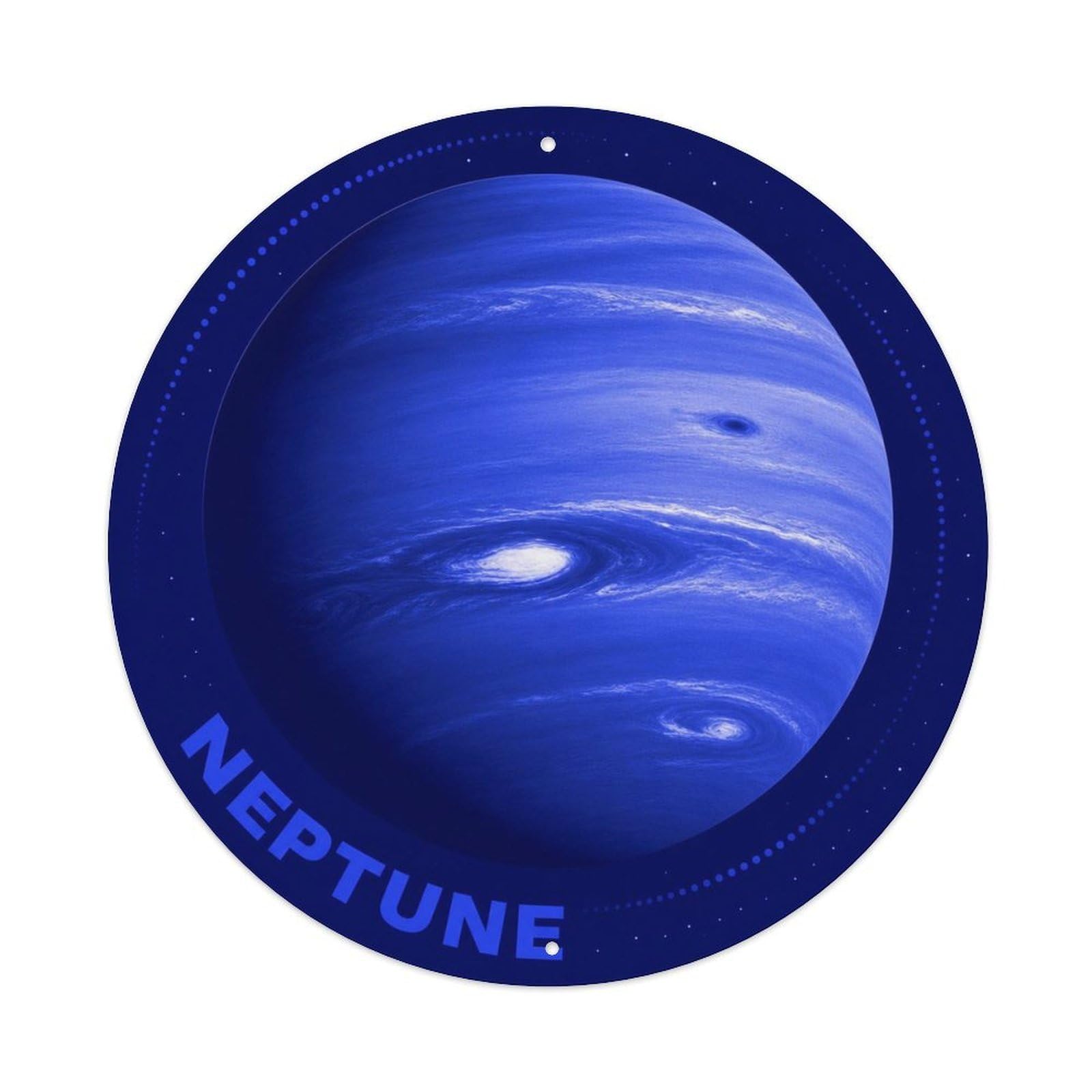 Space Age Celestial Neptune Outer Planet Metal Tin Sign