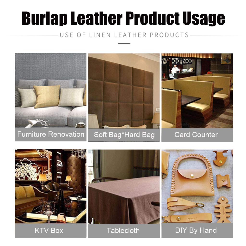 Leder Stoff Braun Kunstleder Kunstleder，1,2mm Dick Stoff Ledertuch Wasserdichtes Material Schneiderei Auto Polstersofa Autositzbezüge（138cm*100cm）(Size:3M)