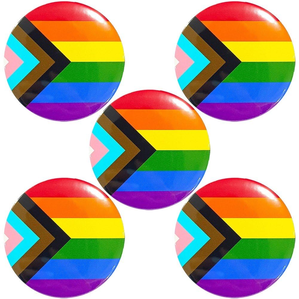 Sslvya 5 Pcs Lgbtq Pride Pins Lesbian Gay Rainbow Flag Brooch Pins Pansexual Asexual Bisexual Transgender Symbol Lapel Pin Badges