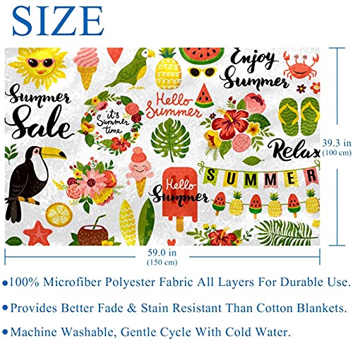 Couverture douce et chaude Summer Enjoy pour lit et canapé, 150x100 cm - 6