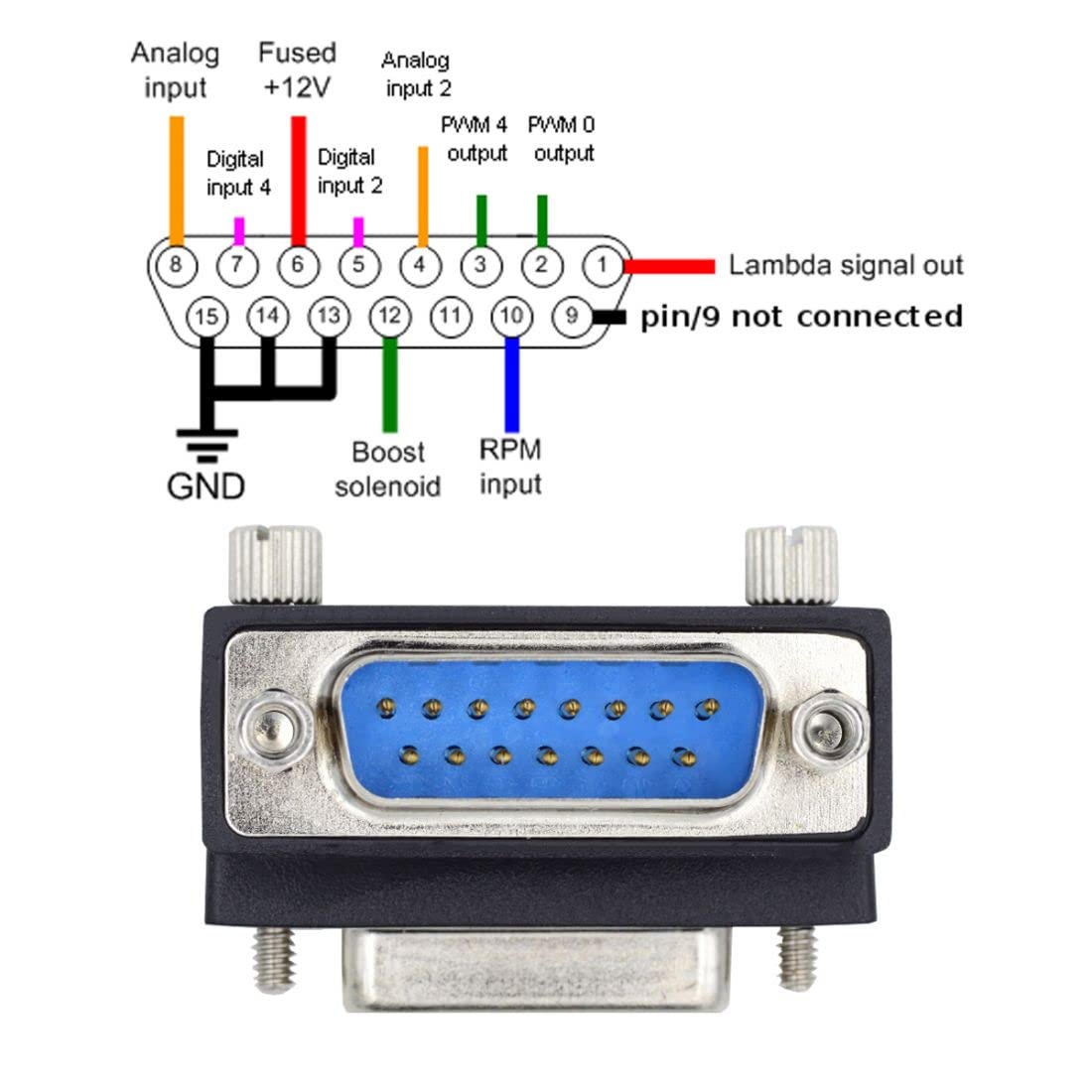 chenyang Confezione da 2 connettori DB15 pin maschio a femmina DSUB RS232 15 pin D-subminiaturizzato ad angolo di 90 gradi